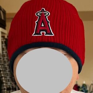 NWT New California LA Anaheim Angels Lined Cuffless Adult Knit Hat Cap Beanie